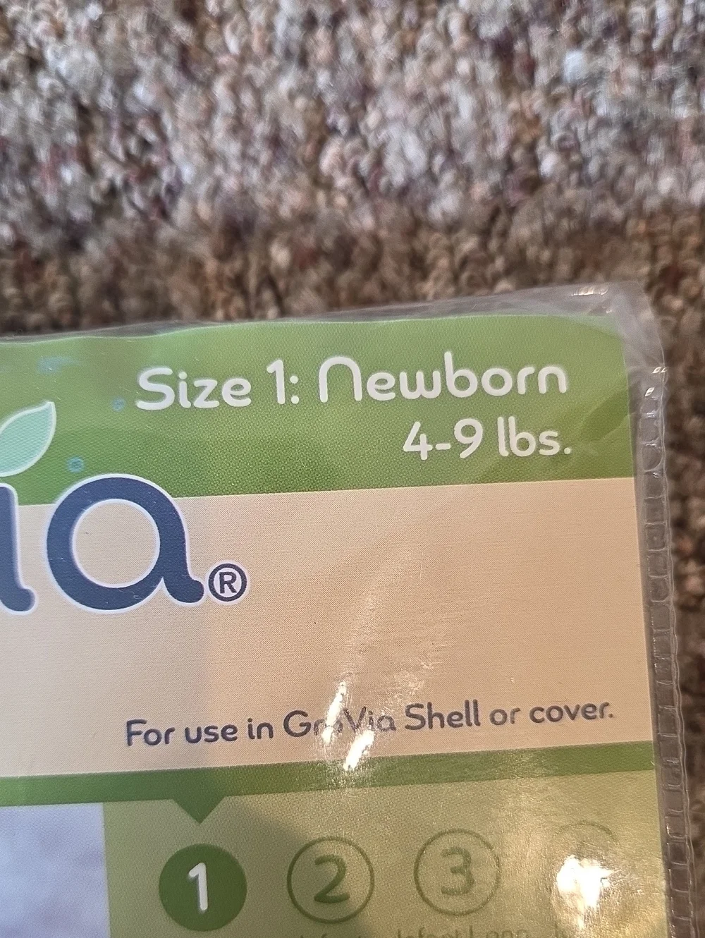 GroVia Newborn Babt Prefolds - Size 1 (Pack of 3) (4lbs-9lbs)